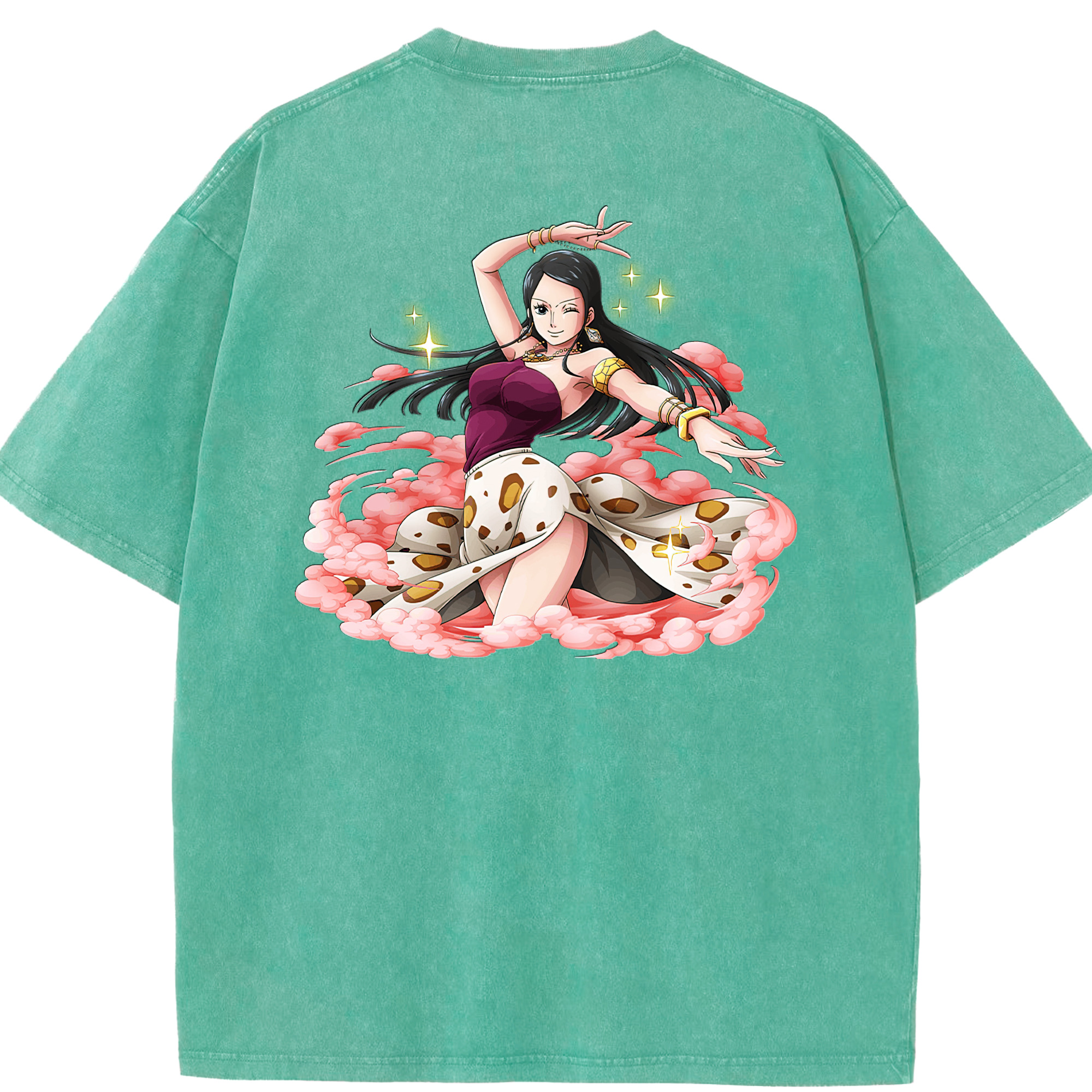 ワンピース ニコ・ロビン ONE PIECE Nico Robin 綿100% ヴィンテージ風 半袖Tシャツ（背面プリント）